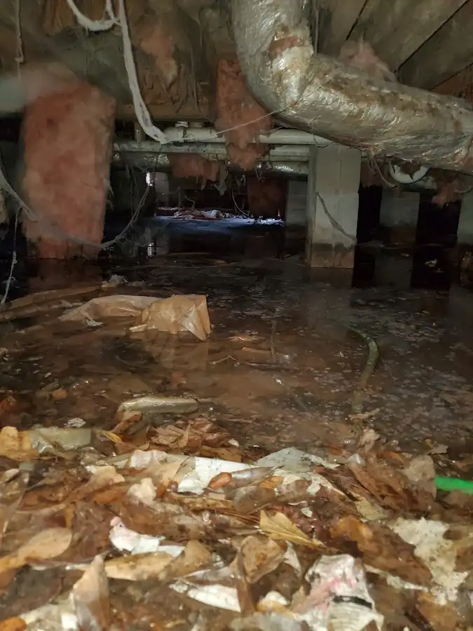 Crawl space flood assessment for Commercial Water Damage Restoration in Leander